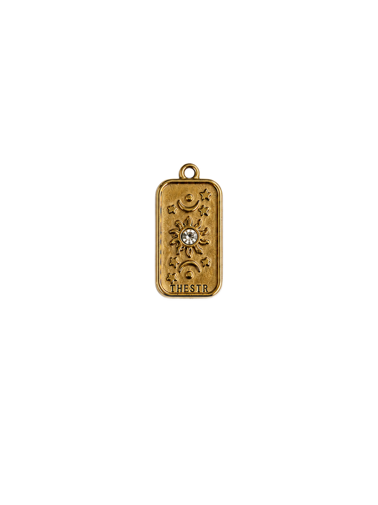 Médaille rectangulaire soleil
