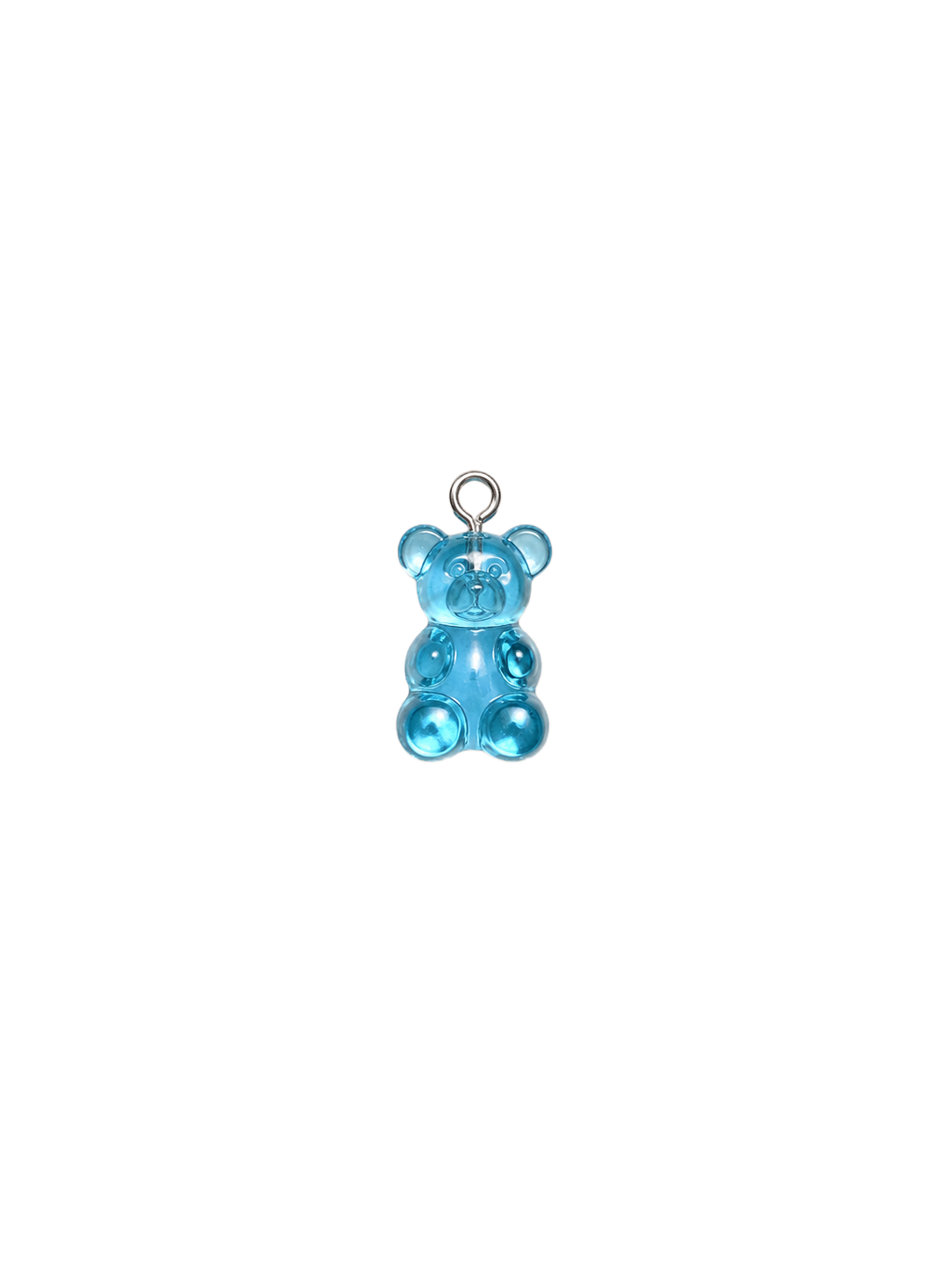 Ourson en résine bleu turquoise