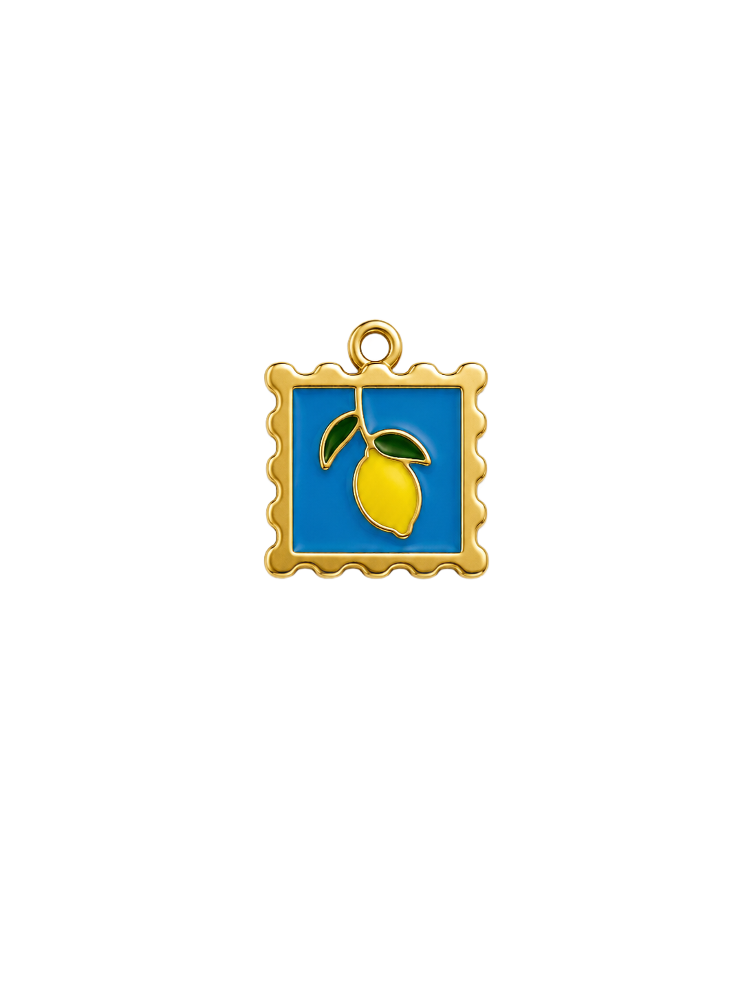 Citron jaune entouré de bleu acier