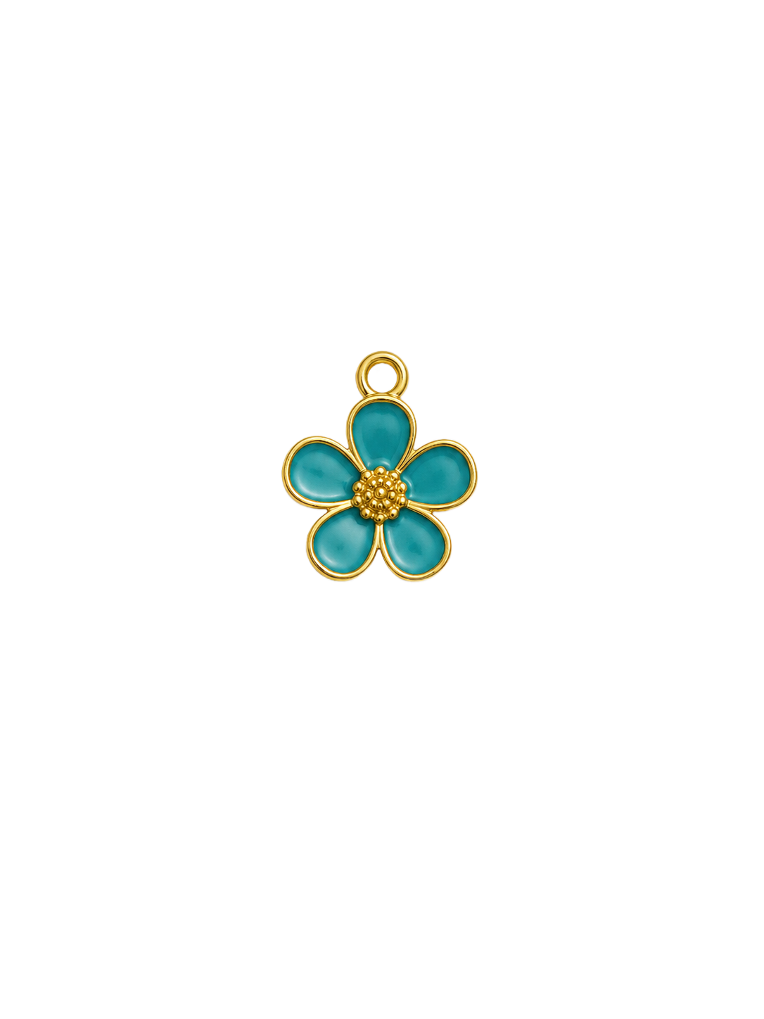 Fleur bleue et dorée