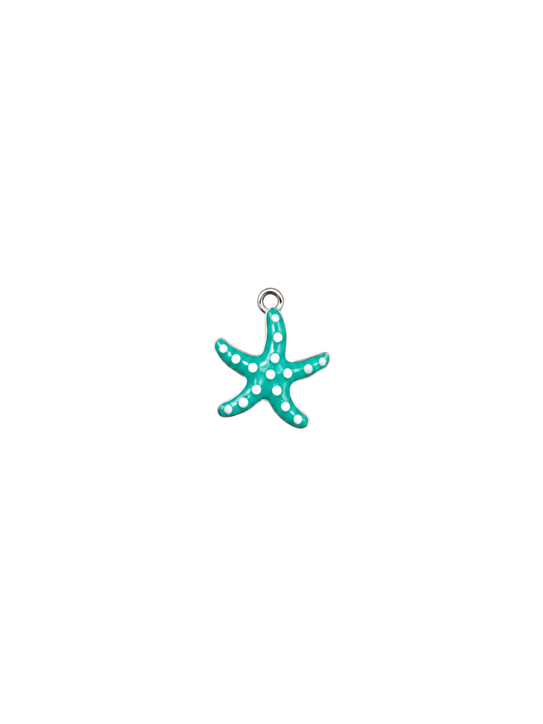 Étoile de mer turquoise à pois