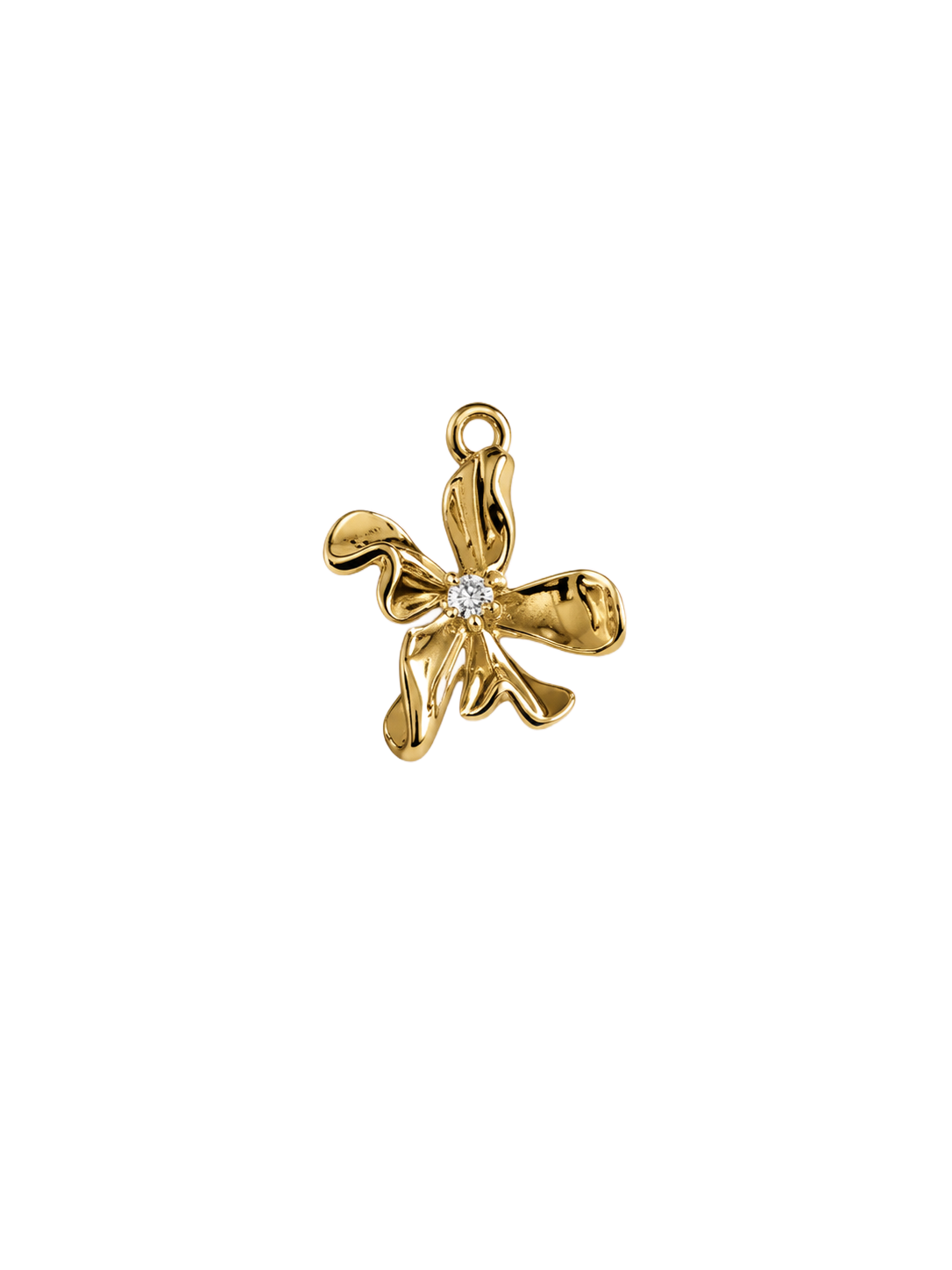 Fleur dorée avec brillant