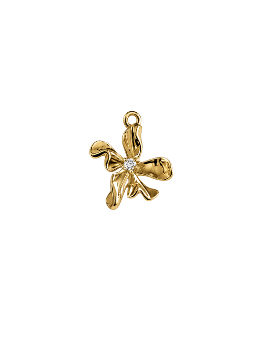 Fleur dorée avec brillant